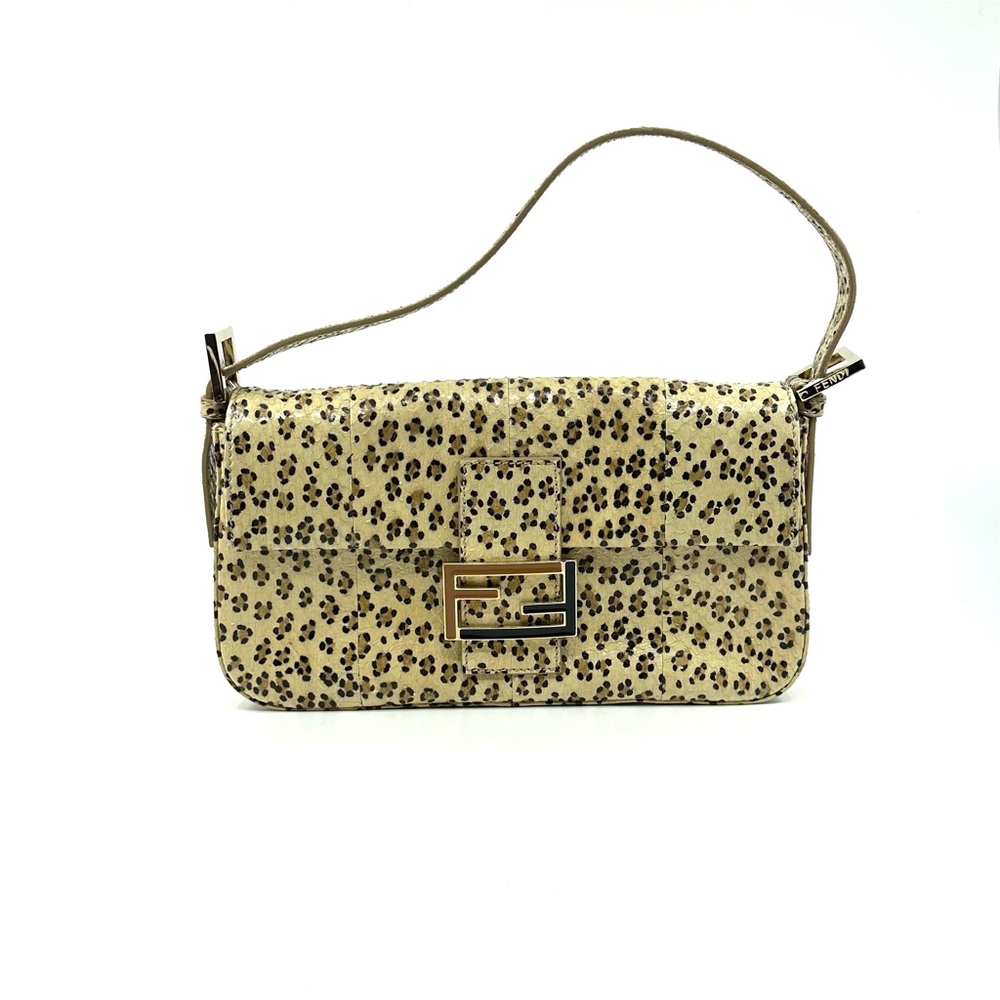 Fendi Baguette Leopard Snakeskin